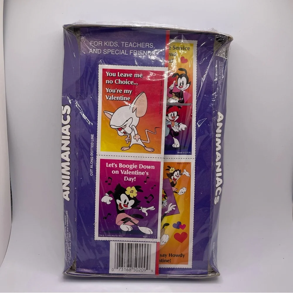 Animaniacs Pinky & The Brain Valentine’s Card Ephemera New in Box 1997 Deadstock